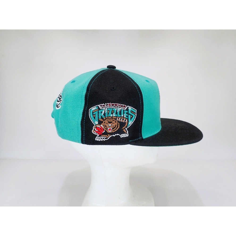 Mitchell & Ness Vancouver Grizzlies Snapback Hat Teal Black NBA Basketball - Picture 5 of 8